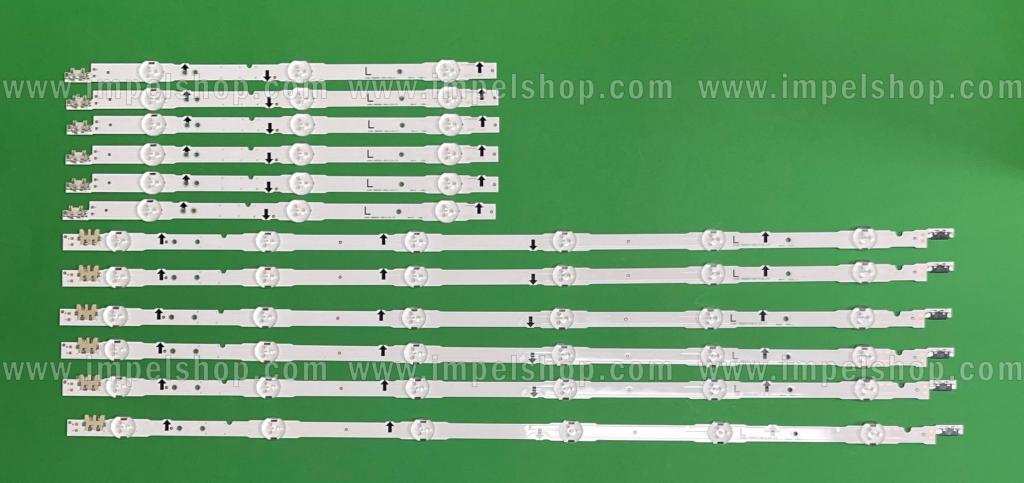 Barras De Led para TV SAMSUNG 48" set 6pcs X D4GE-480DCA-R2 6LED , BN96-30453A & 6pcs X D4GE-480DCB-R2 3LED , BN96-30454A , 2014SVS48F_3228_L06_REV.0_131119 & 2014SVS48F_3228_R03_REV1.0_131119 ,