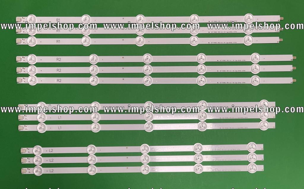 Barras De Led para TV LG 50" set 12pcs ( R1 X 3pcs , R2 X 3pcs , L1 X 3pcs , L2 X 3pcs) (AGF78401201 , AGF78240901) (6916L-1241A + 6916L-1272A + 6916L-1273A + 6916L-1276A)