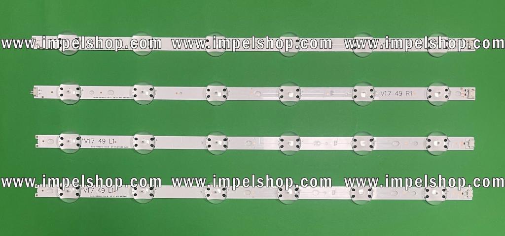 Barras De Led para TV LG 49" set 4pcs 49 V17 ART3 (6916L-2862A X 2 pcs , 6916L-2863A X 2 pcs) (AGF78687101 , AGF30001201 , AGF78666601)