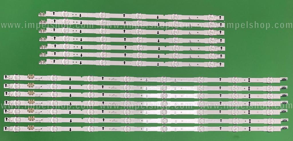 Barras De Led para TV SAMSUNG 60" set D4GE-600DCA-R1 , BN96-30433A X 7 pcs + D4GE-600DCB-R1 , BN96-30434A X 7 pcs , 2014SVS60F 3228 R05 & 2014SVS60F 3228 L05