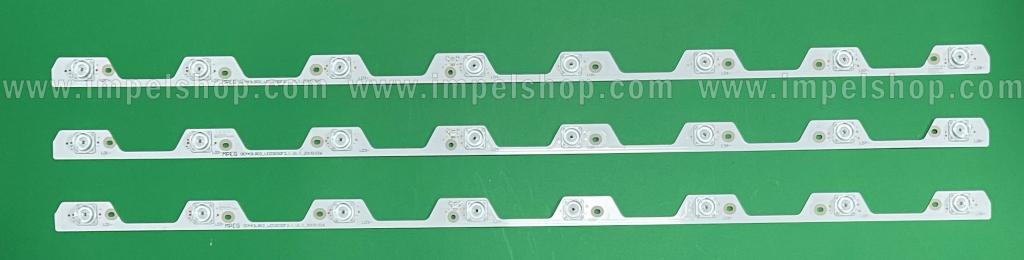 Barras De Led para TV TCL 43" set 3 pcs X OEM43LB02_LED3030F2.1_V1.1_20151026 , COMPRIMENTO : 702MM