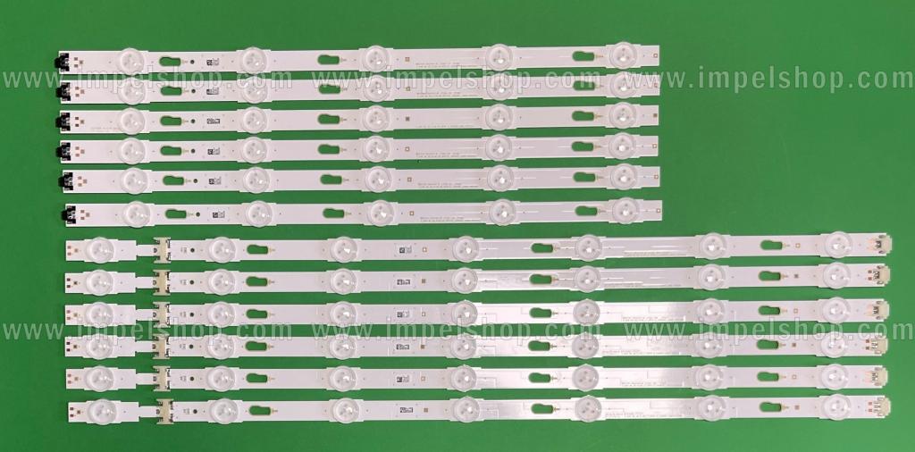 Barras De Led para TV SAMSUNG 49" set V6DU-490DCA-R0 7LED X 6pcs & V6DU-490DCB-R0 5LED X 6pcs , BN96-40782A & BN96-40783A