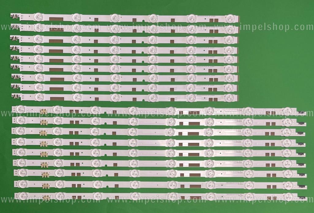 Barras De Led para TV SAMSUNG 55" set V5DR_550SCA-R0 8LED X 9pcs & V5DR_550SCB-R0 6LED X 9pcs ,V5DR_550SCA_R0 / V5DR_550SCB_R0 , BN96-38481A & BN96-38482A , BN96-38880A & BN96-38881A