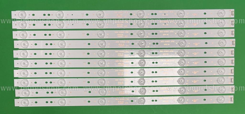 Barras De Led para TV SKYWORTH / SENCOR 49" set 10pcs X 5800-W49001-1P00 VER02.00 , 6LED, COMPRIMENTO : 480MM