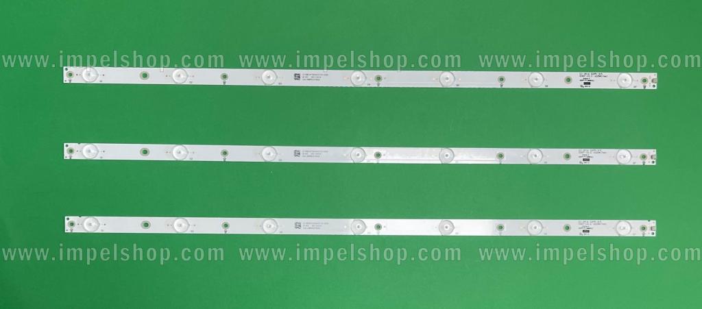 Barras De Led para TV PHILIPS 32" set 3pcs X GJ-2K16 GEMINI-315 D307-V1.1 , LB32080 , LB32067 , LB-PF3030-GJD2P53153X7AHV2-D , 7LED , COMPRIMENTO : 620MM , PHILIPS PART NUMBER : 996596102761