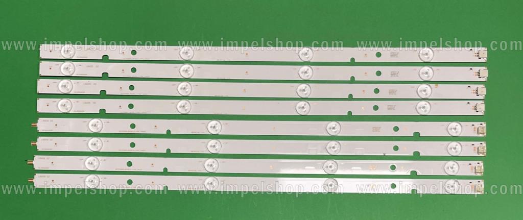 Barras De Led para TV TOSHIBA 47" set 8pcs SVT470A53_REV05_R 4LED X 4pcs & SVT470A53_REV05_L 4LED X 4pcs