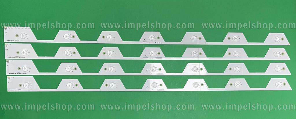 Barras De Led para TV TCL 40" set 4pcs X TMT_40E5800_4X7_3030C_7S1P P120 REV.V3 , 4C-LB4007-HR2 , 40HR330M07A1 4C-LB4007 , COMPRIMENTO : 814MM , 7LED ,