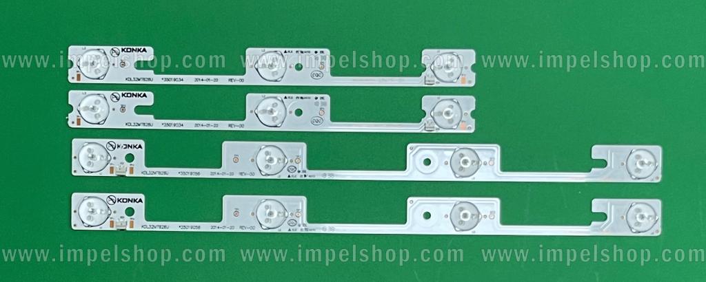 Barras De Led para TV KONKA / TCL / THOMSON 32" set 4pcs: KDL32MT626U 35019055 3LED X 2pcs & KDL32MT626U 35019056 4LED X 2pcs