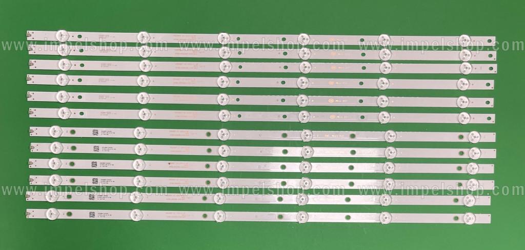 Barras De Led para TV PHILIPS 55" set 12 pcs , 6pcs X 4708-K550WD-A3 213K31-K550WD7 A3 6X12 TYP-A 6LED , COMPRIMENTO : 584MM & 6pcs X 4708-K550WD-A3 213K21-K550WD7 A3 6X12 TYP-B 6LED , COMPRIMENTO : 585MM