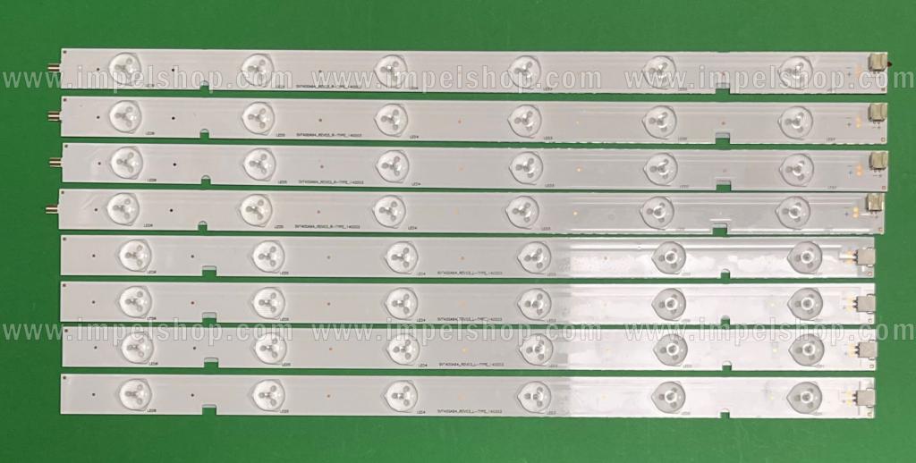 Barras De Led para TV TOSHIBA 39" / 40" ZESTAW 8pcs , 4pcs X SVT400A94_REV03_L-TYPE_140203 SVT390A12_L_REV1.0_130314 / SVT390A05_L_REV3.0_121114 L1 & 4pcs X SVT400A94_REV03_R-TYPE_140203 SVT390A12_R_REV1.0_130314 / SVT390A05_R_REV3.0_121114 R1