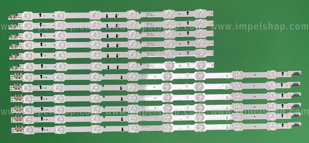 Barras De Led para TV SAMSUNG 50" set DUGE-500DCA-R3 8LED , 2014SVS-UHD-50-3228-L08-REV1.1 LM41-00088Y X 6SZT & DUGE-500DCB-R3 6LED , 2014SVS-UHD-50-3228-R06-REV1.1 LM41-00088Z X 6SZT , BN96-32178A & BN96-32179A