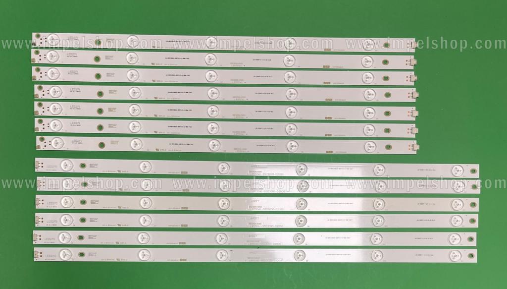 Barras De Led para TV HITACHI / CHANGHONG / SUNNY 55" set 12pcs , 6pcs X KHP-200681A/LB55061/55D3000/D2000 6LED & 6pcs X KHP-200682A/LB55061/55D3000/D2000 5LED