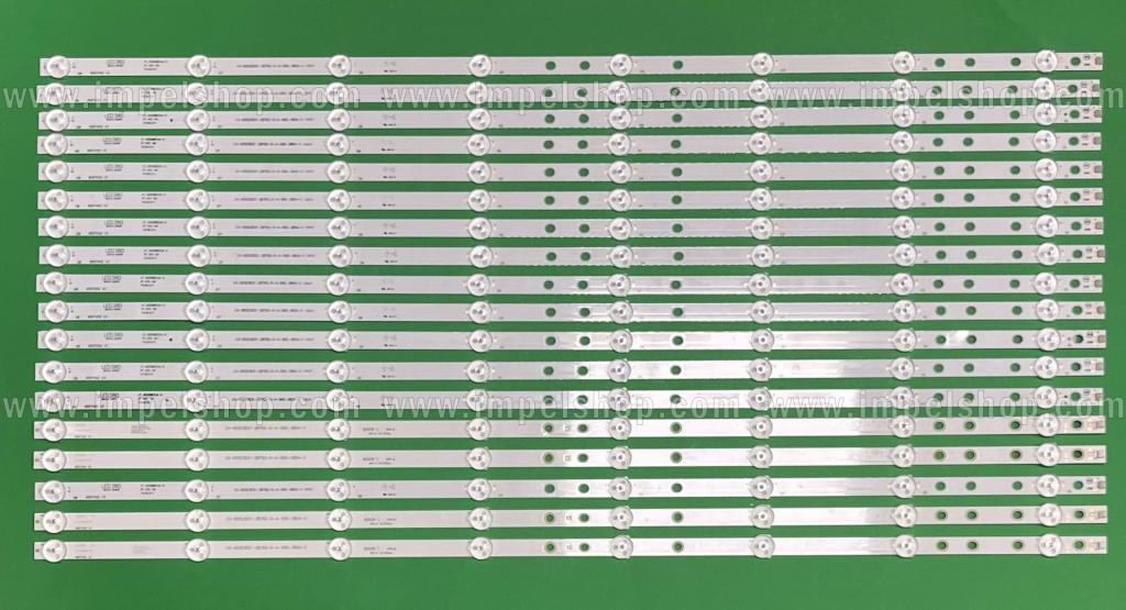 Barras De Led para TV SONY 65" set 16pcs X 650TV02 V3 T650HVF05 / CX65503E01-2B762-0-A-565-3854-V , 8LED , COMPRIMENTO : 710MM