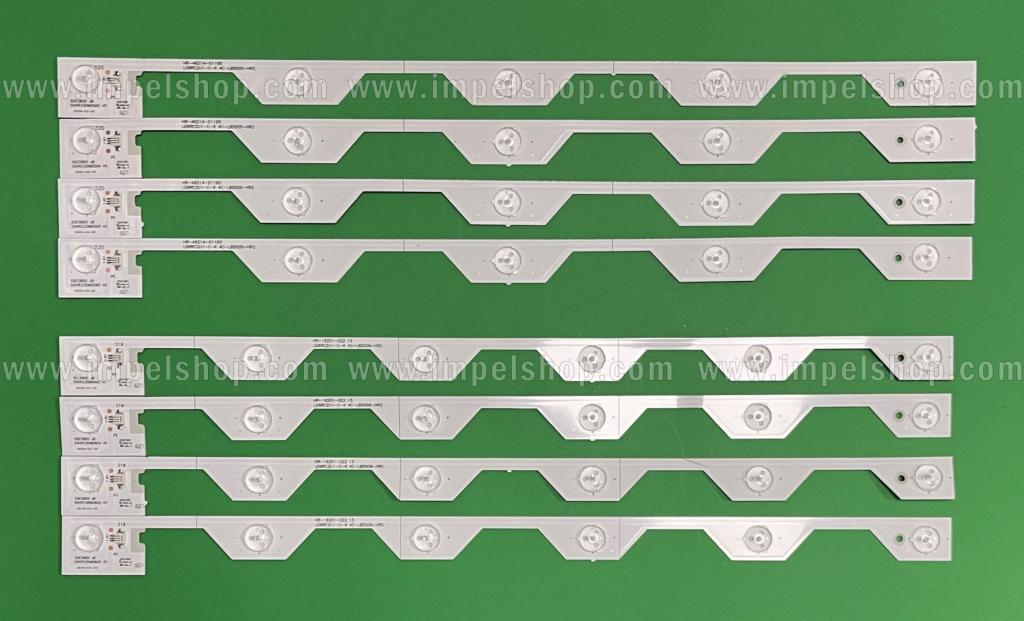 Barras De Led para TV TCL 50" set 8 pcs , 4pcs X 50E5800 50HR330M05A5 V0 , 5LED , 6V , 524MM & 4pcs X 50E5800 50HR330M06A2 V0 , 6LED, 6V , 516MM