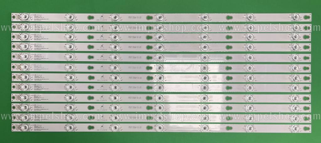 Barras De Led para TV TCL 65" set 12pcs X TOT_65_D2900_12x7_3030C , 65D2900 , 65HR330M07A4 , 4C-LB6507-YH04J YHF-4C-LB6507-YH01J , 7LED , 6V , 630MM