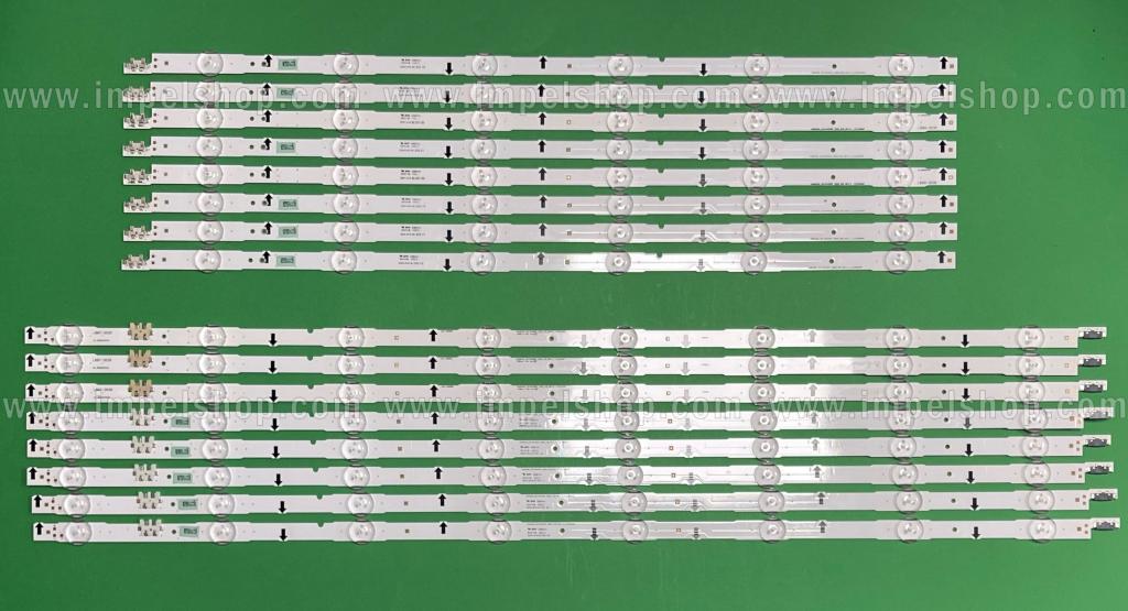 Barras De Led para TV SAMSUNG 65" set D4GE-650DCA-R2 X 8pcs & D4GE-650DCB-R2 X 8pcs , BN96-30435A & BN96-30436A , 2014SVS65F 3228 R06 L08 HG65NE690E