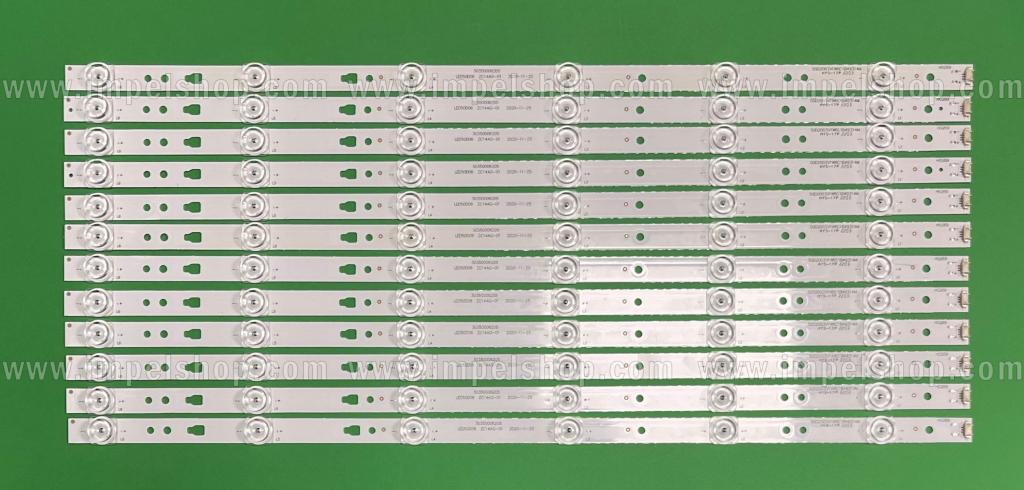 Barras De Led para TV HAIER 50" set 12pcs X LED50D06-ZC14AG-01A , 6LED , 495MM