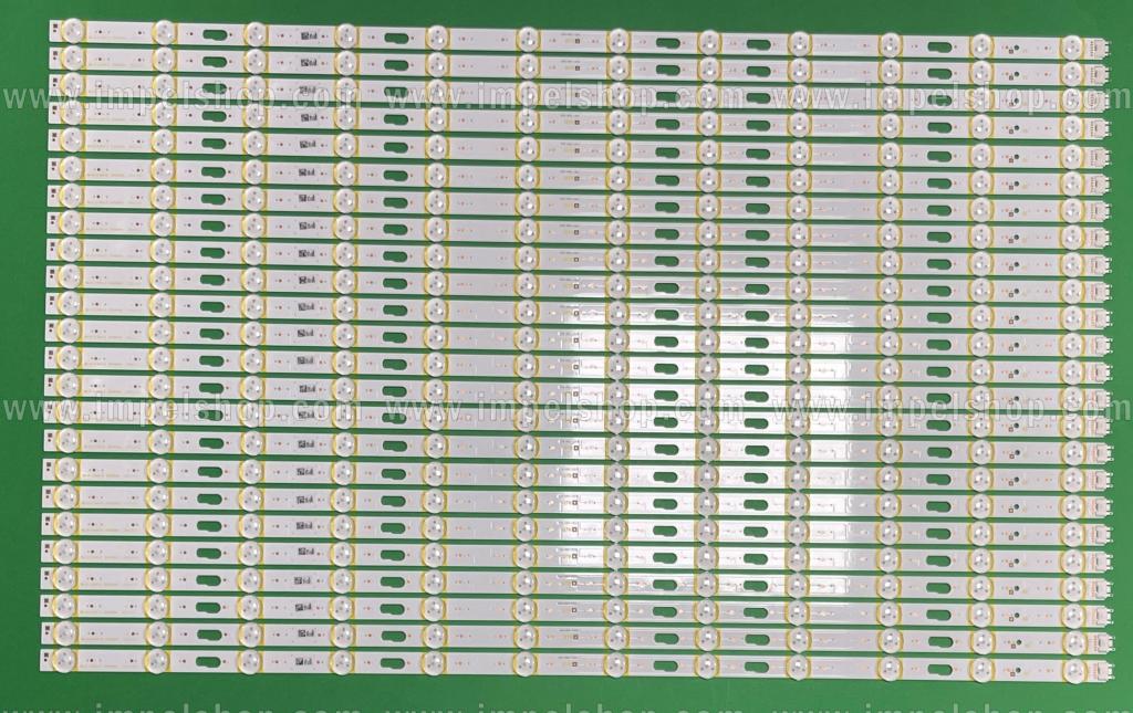 Barras De Led para TV SAMSUNG 65" set 24pcs X BN96-48090A BN96-50375A V0Q8-650SM0-R0 , 12LED , L1 Q70 F5 FAM S3(4) R1.1 SBM 100 , LM41-00764A