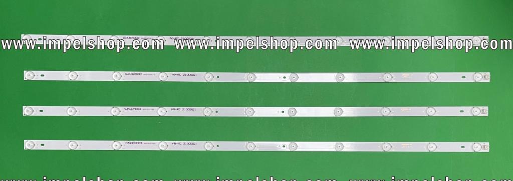 Barras De Led para TV WESTINGHOUSE 43" set 4pcs X 0343DX003 , 3P43DX0004-A0 , 11LED , 830MM , 3V