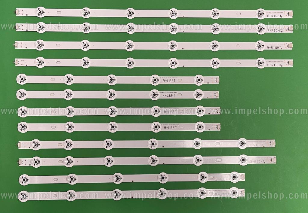 Barras De Led para TV PANASONIC 48" set 12pcs 68LED , 4pcs X 480LED_SLIM_A_LEFT 6LED & 4pcs X 480LED_SLIM_A_RIGHT 5LED & 2pcs X 480LED_SLIM_B_LEFT 6LED & 2pcs X 480LED_SLIM_B_RIGHT 6LED