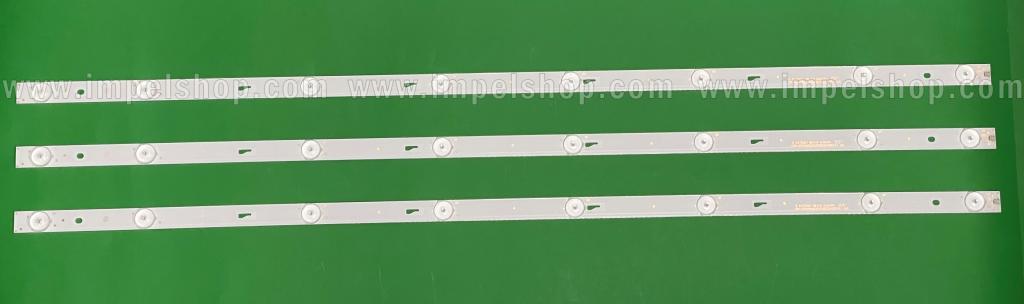 Barras De Led para TV TOSHIBA / PANASONIC 40" set 3pcs X CRH-ES40WWB303008035ADREV1.1 JL.D40081330-020DS-M_V01 , 8LED , 781MM , 3V