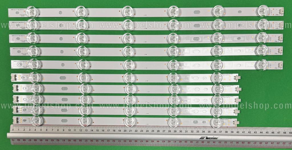 Barras De Led para TV LG INNOTEK NDE 42" set 10pcs , 5pcs X LG Innotek 42" NDE Rev0.3 A Type , 6LED , 474MM , 6V & 5pcs X LG Innotek 42" NDE Rev0.3 B Type , 5LED , 398MM , 6V