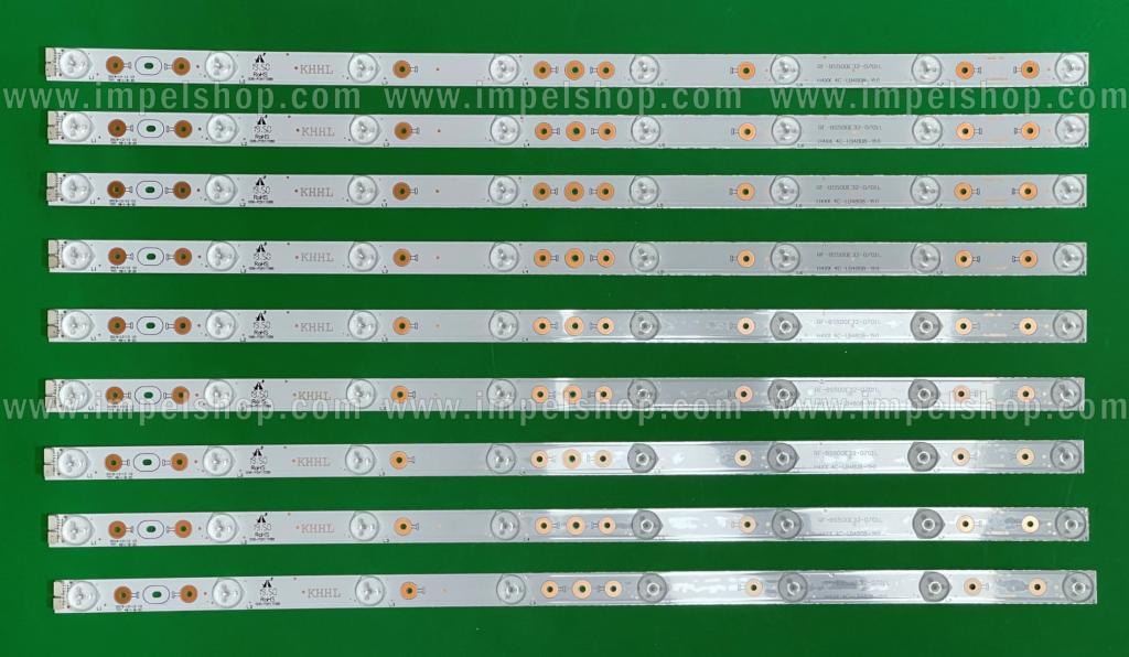 Barras De Led para TV TCL 48" set 9pcs X 006-P2K1708B , 4C-LB4808-YH1 , 8LED , 535MM , 6V