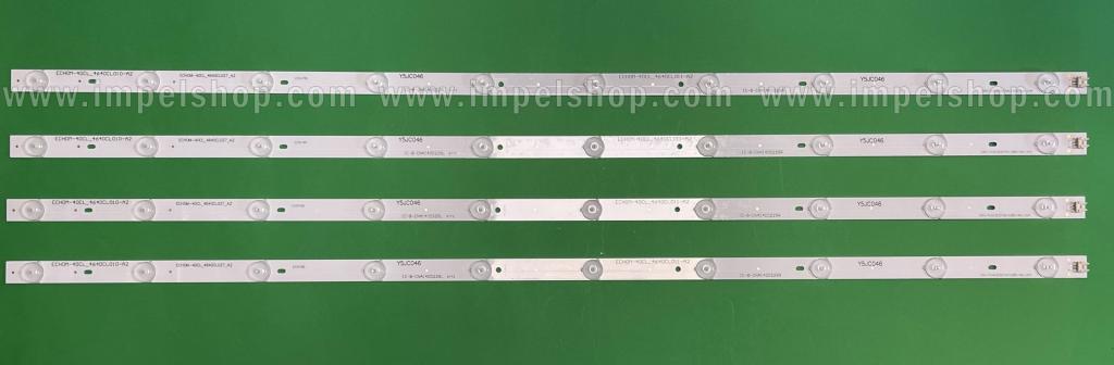 Barras De Led para TV HAIER 40" set 4pcs X ECHOM-40CL_4640CL011-A2 , ECHOM-40CL_4640CL010-A2 , ECHOM-40CL_CL4640CL027_A2 , IC-B-CNAI40D229R/L , CRH-YC403535T04238S-Rev1.2VH ,10LED , 3V , 815MM