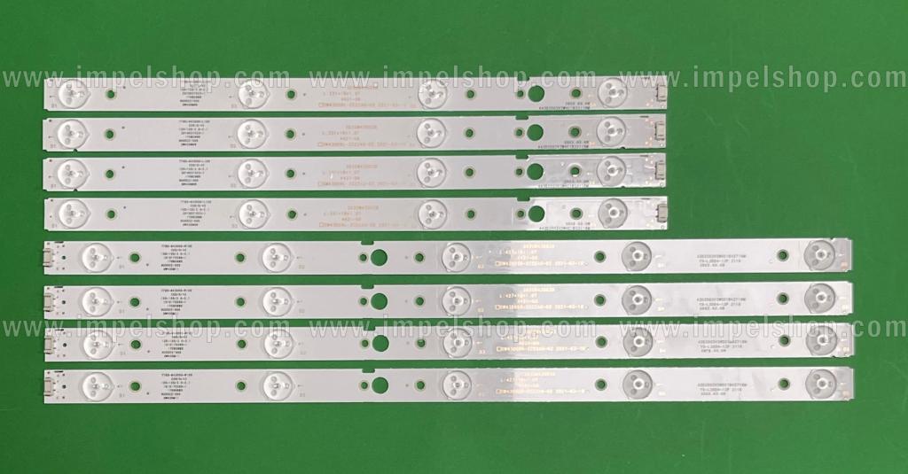 Barras De Led para TV LG 43" set 8pcs , 4pcs X CRH-A4330300105R6CNRve1.0 I , 5LED & 4pcs X CRH-A4330300104L6CNRve1.0 I , 4LED , SW43D09L/R-ZC22AG-02