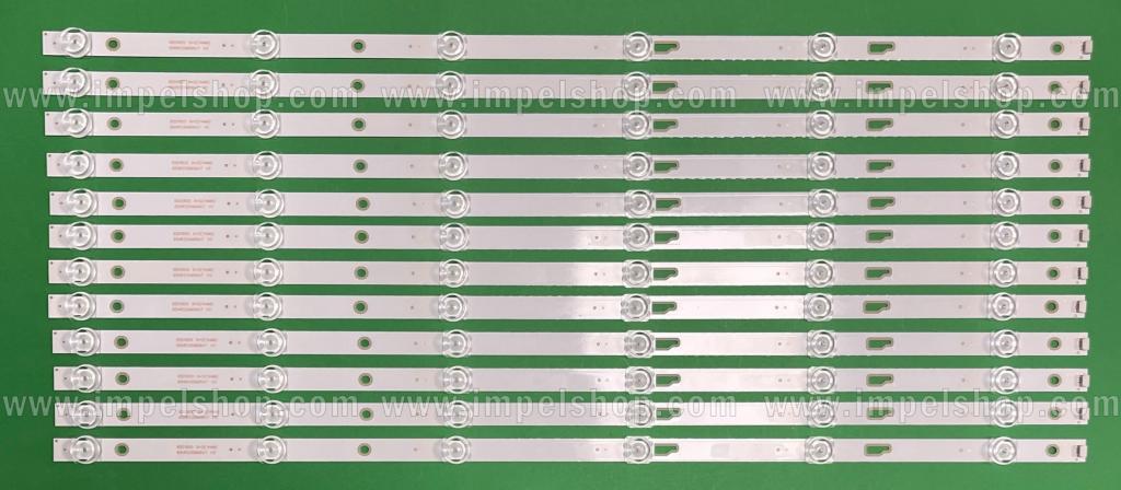 Barras De Led para TV TCL 65" set 12pcs X 65HR330M06A7 V0 , 4C-LB650T-HRB ZC1 / ZC2 , LEORC2U1-B-K , 65D1800 , 6V , 620MM