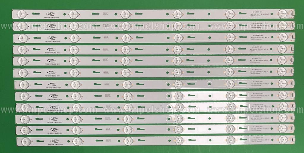 Barras De Led para TV SANYO 50" set 12pcs X 4C-LB500T-SH1 , PB14D519173BL052-001H , 6LED , 3V , 520MM