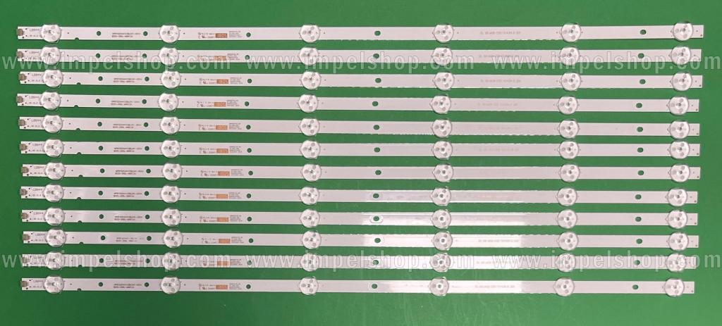 Barras De Led para TV AXEN , WOON , ELTON 55" set 12pcs X CY-550D-6X12-HL+HT NPB15D544103BL041-001H 8D55-DNDL-M8612A , 6LED , 545MM , 3V ,