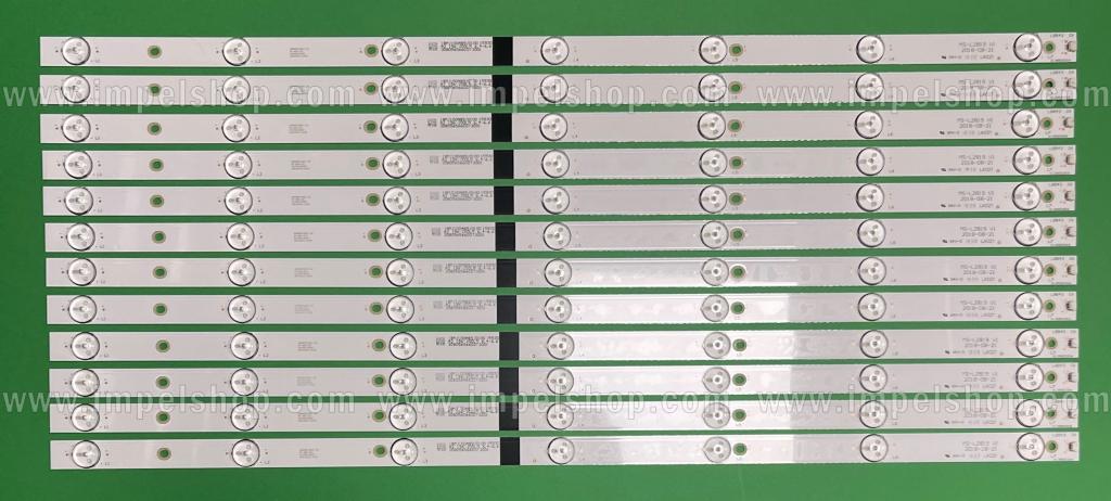 Barras De Led para TV SANSUI / SKYMASTER 65" set 12pcs X MS-L2819 V1 , 7LED , 6V , 625MM