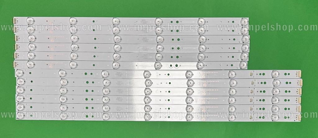 Barras De Led para TV HISENSE 55" set 12pcs , 6pcs X KJ55D13R-ZC14F-02 & 6pcs X KJ55D13L-ZC14F-02