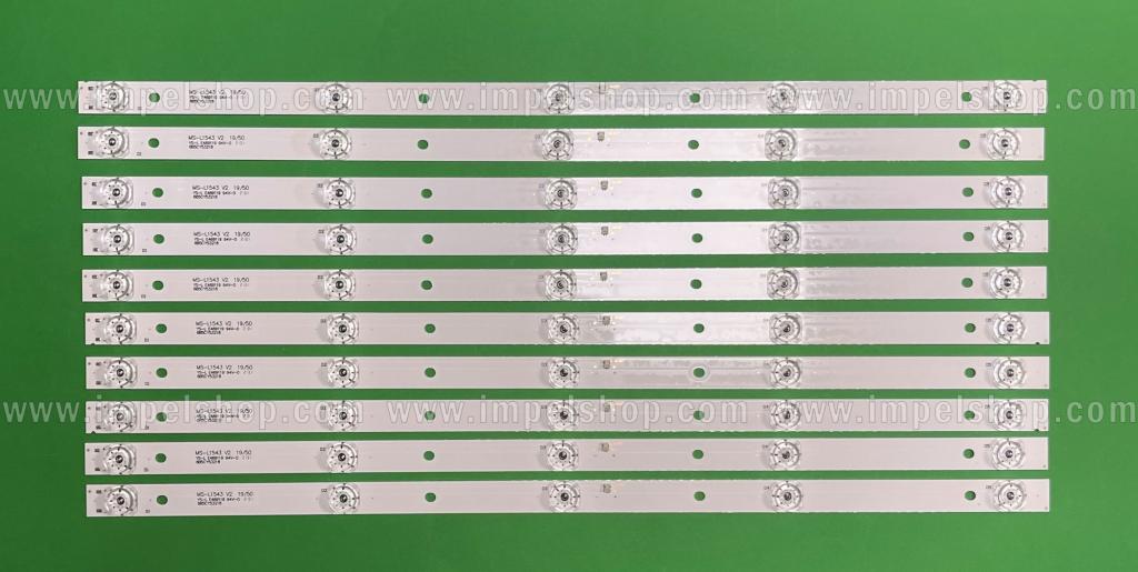 Barras De Led para TV SUNNY / MANTA 55" set 10pcs X MS-L1543 V2 A3 , 6.4-6.6V , 5LED , 532MM , 6V