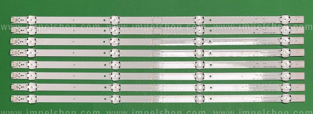 Barras De Led para TV GRUNDIG 49" set 8pcs X ARCELIK 49" DRT_REV0.1 , 4LED , 495MM ,