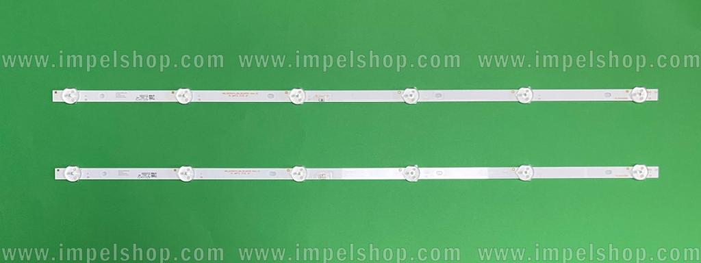 Barras De Led para TV ECON 32" set 2pcs X HRS_SQY32A114_2X6_2W_MCPCB JL.D32061330-031AS-M_V02 , 6LED, 3V, 575MM