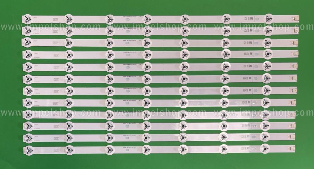 Barras De Led para TV PANASONIC 55" set 12pcs X 550DLED_SLIM_REV01 , 7LED , 3V , 570MM