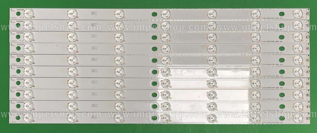 Barras De Led para TV ROWA 50" set 10pcs X JS-LB-D-JP50S8-071CBAC / RF-AI500B32-0701S-01 / PC62926B / E50S8100 / 30806A / LED50C380, 7LED , 6V , 515MM