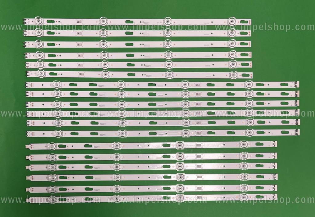 Barras De Led para TV SAMSUNG 75" set BN96-50310A / BN96-50311A / BN96-50312A 18pcs , 6pcs X BN96-50310A / LM41-00879A / 915A & 6pcs X BN96-50311A / LM41-00880A / 916A & 6pcs X BN96-50312A / LM41-00881A / 917A