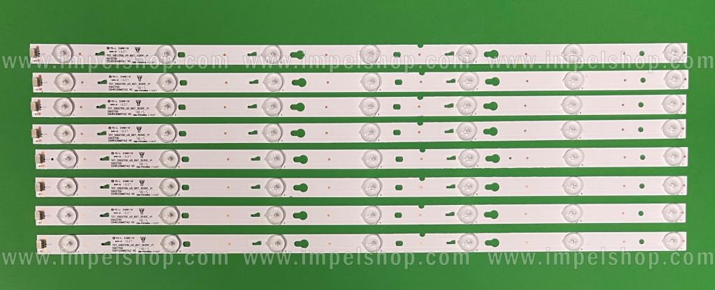 Barras De Led para TV TCL 55" set 8pcs X TOT_55D2700_UD_8X7_3030C_V1 , 4C-LB3207-YH2 / 55D2700 / 55HR330M07A2 , 7LED , 3V , 570MM