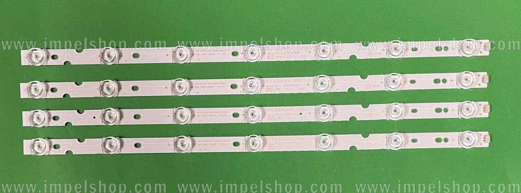 Barras De Led para TV TCL 49" set 4pcs X GIC49LB43-3030F2.1D 49HR330M07A0 V3 4C-LB4907-ZM03J 4C-LB4907-ZM02J 4C-LB4907-HR01J , 7LED , 6V , 450MM