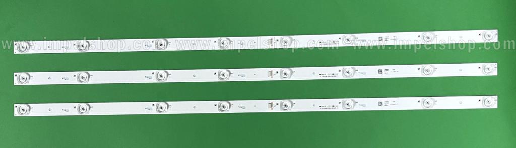 Barras De Led para TV TOSHIBA 43" set 3pcs X JL.D43081330-004BS-M , 4C-LB430T-JF7 , 8LED , 3V , 770MM