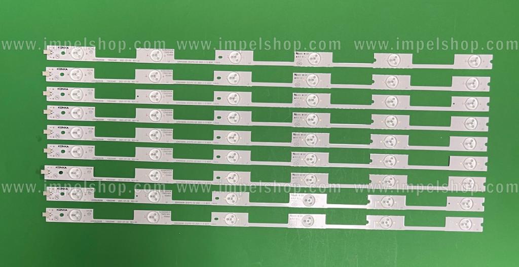 Barras De Led para TV KONKA 55" set 9pcs X LED55M2600B , SZKK55D06-ZC21FG-03 , 35020480 35020481 , 6LED