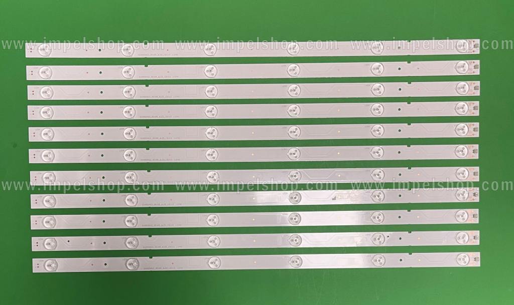 Barras De Led para TV HISENSE 50" set 11pcs X SVH500A22_REV05_6LED_131113 , 6LED