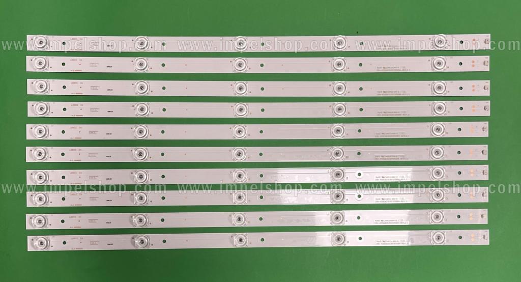 Barras De Led para TV HAIER 55" set 10pcs X CRH-K55EMD30301005684-REV1.3 I , 5LED , 3V , 535MM