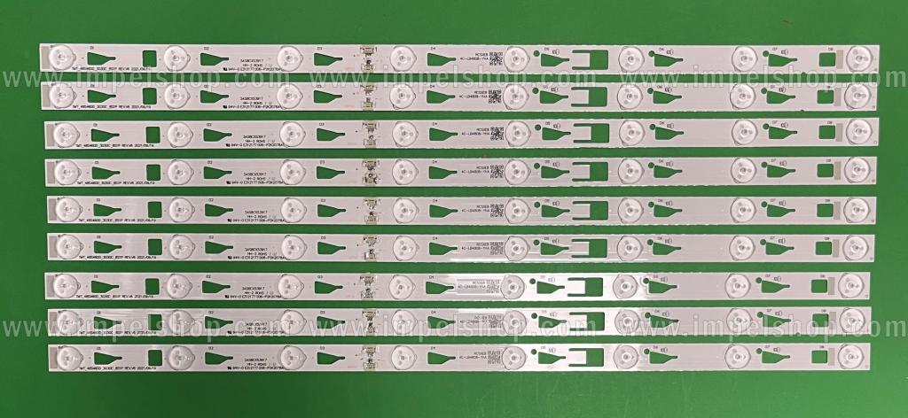 Barras De Led para TV TCL 48" set 9pcs X TMT_48S4600_3030C_81SP REV.V6 , 4C-LB4808-YHA , 8LED , 3V , 538MM & 1SZT X TMT_48S4600_3030C_3D_9X8 , 4C-LB4808-YH8 , 8LED , 3V , 538MM