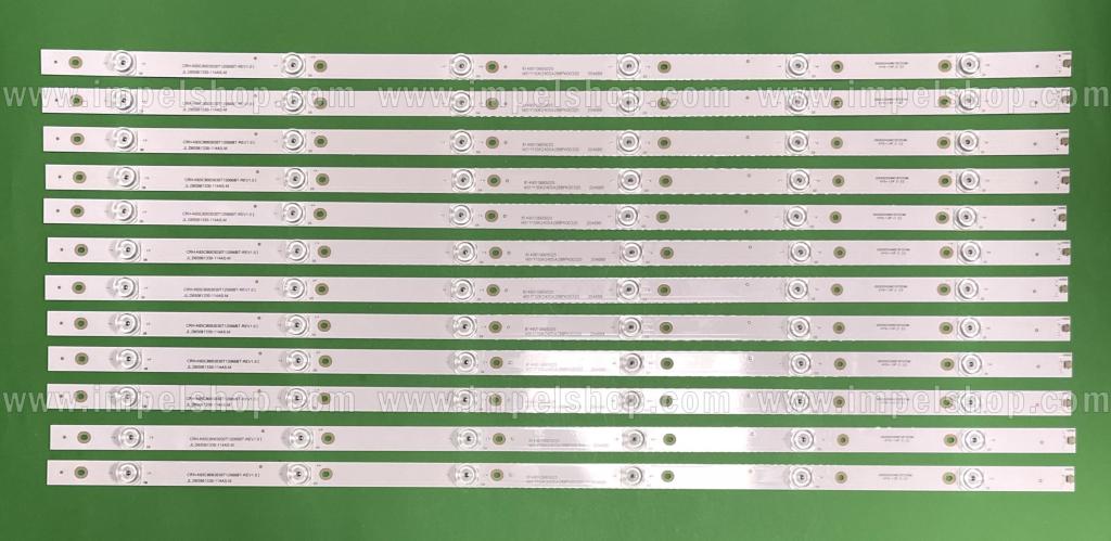 Barras De Led para TV SANYO / HAIER 65" set 12pcs X CRH-K65C8003030T12066BT-REV1.0 W / 65D2003V2W6C1B73318M , 6LED , 735MM