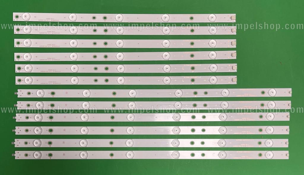 Barras De Led para TV PHILIPS 50" set 12pcs , 6pcs X LB-PF3528-GJD2P5C506X11-R-B & 6pcs X LB-PF3528-GJD2P5C506X11-L-B , 500TT63 , 500TT42 , 500TT41 , 500TT26