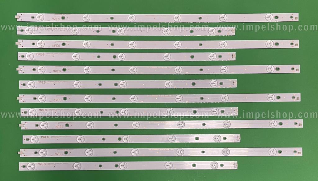 Barras De Led para TV CHANGHONG 50" set 12pcs , 6pcs X CHGD50LB29_V0.5 6LED 3V & 6pcs X CHGD50LB30_V0.5 5LED 3V